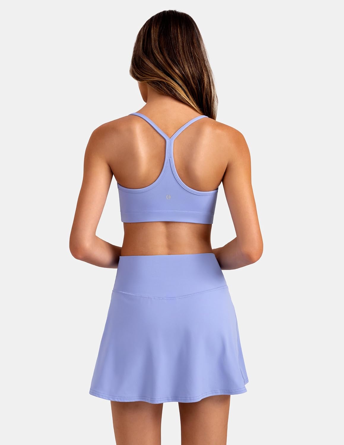Colorfulkoala Women's Dreamlux Y Back Sports Bra Low Impact Padded Workout Top with Built in Bra A-C Cups