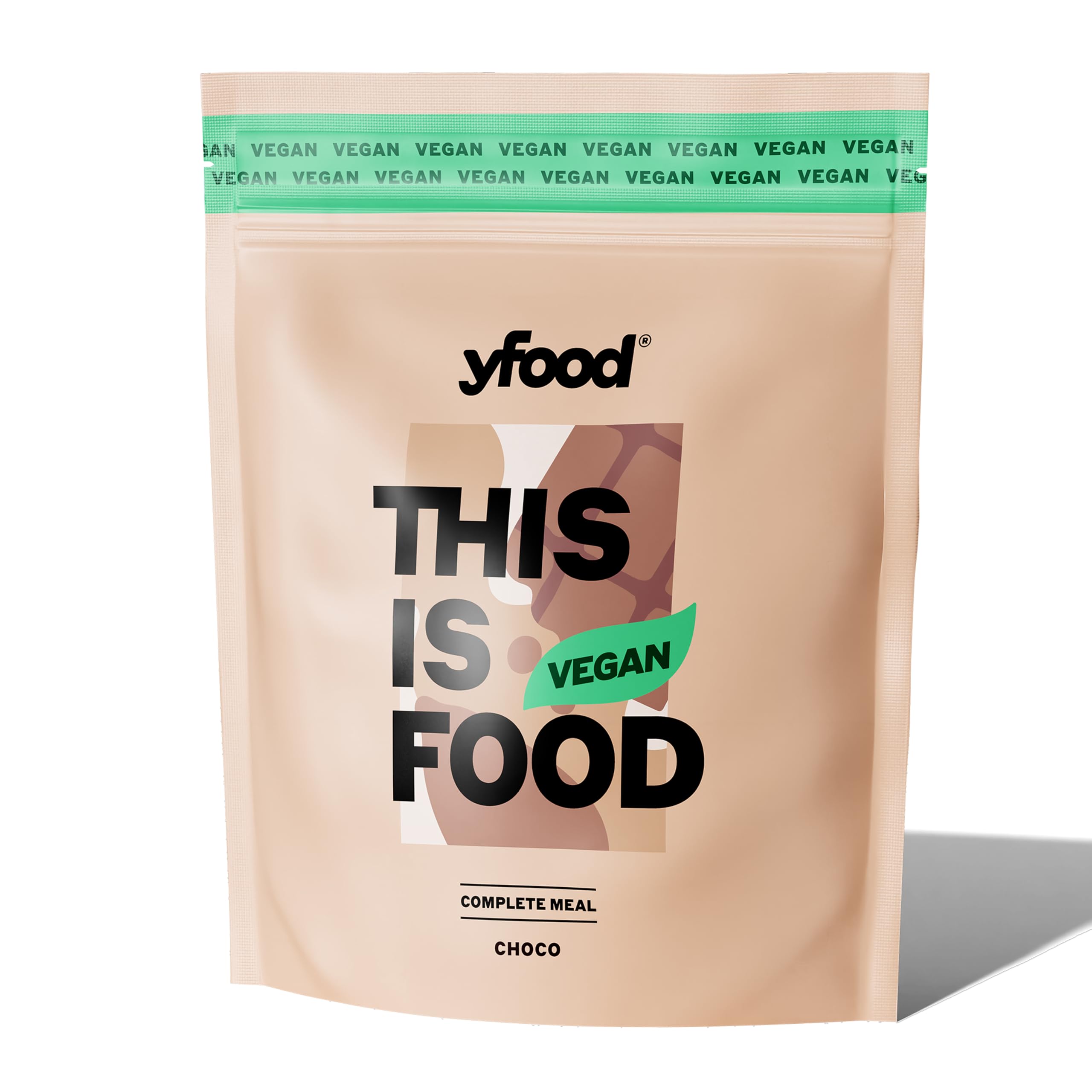 yfood Poudre Classic Choco végétalienne, substitut de repas protéiné, THIS IS FOOD, 26 vitamines et minéraux, 12 repas par sachet, goût chocolat (végétalienne)
