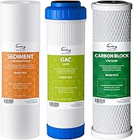 iSpring F3 NSF Certified 6-Month Prefilter Replacement Pack for RO Systems - Sediment, GAC & Carbon Block Filters