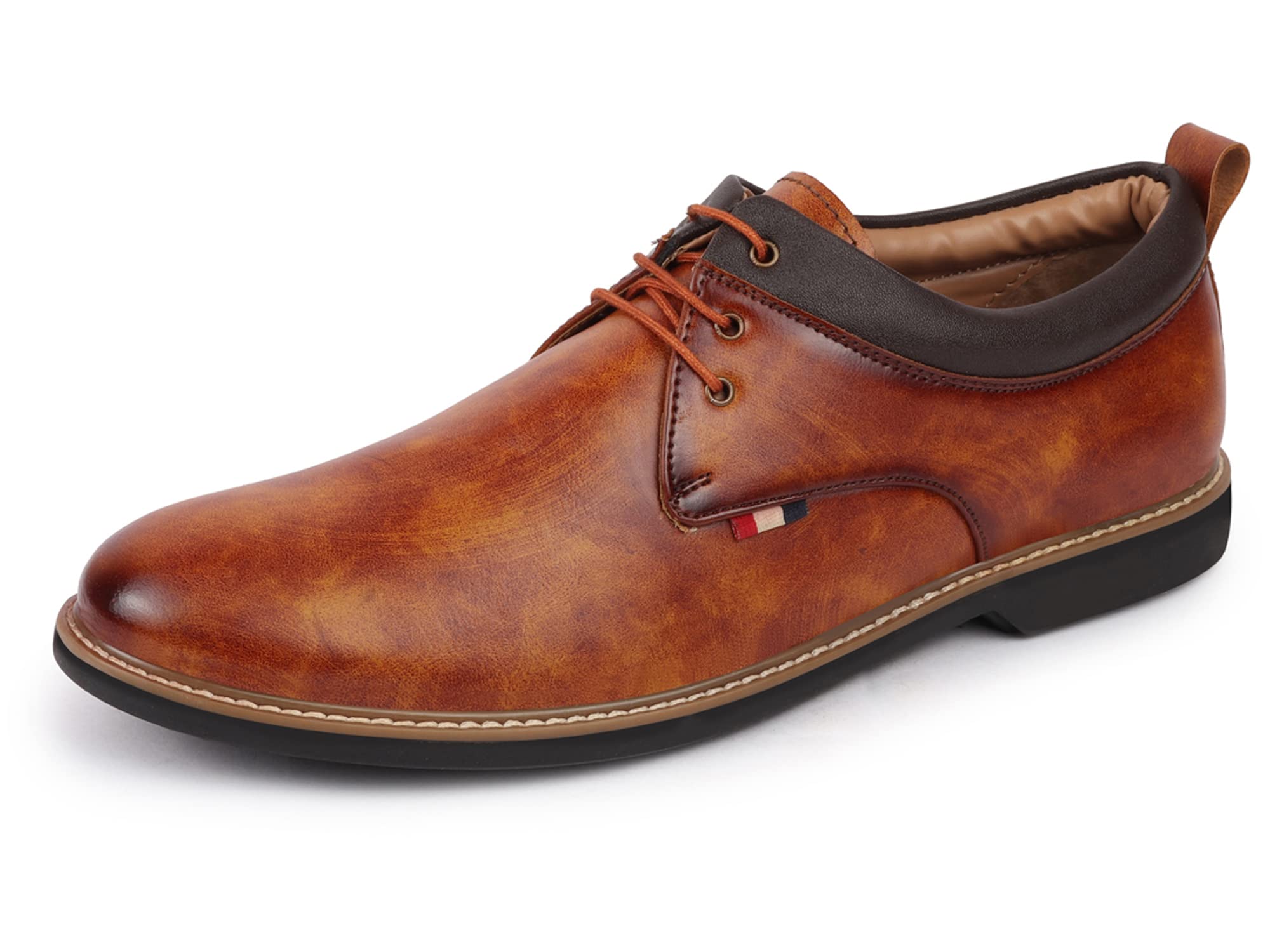 FAUSTOMen's Formal Lace Up Oxford Shoes for Office|Meetings|Daily|Comfort|Fashion|Stylish|Parties|Outdoor|Occasions|TPR Welted Sole (6-13 UK)