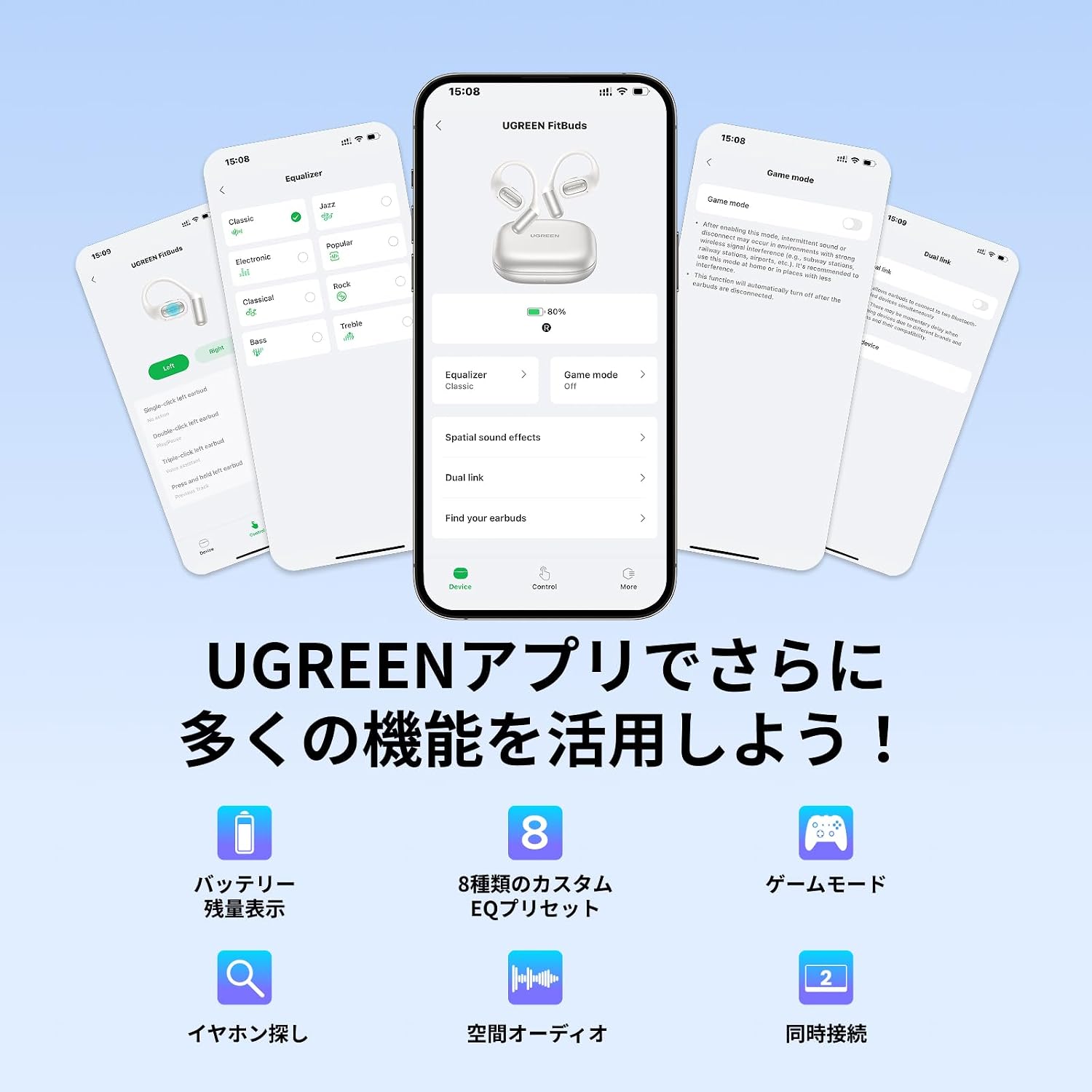 FitBuds Bluetooth 6.0 ワイヤレス オープンイヤー型イヤホン【 18mmチタニウム製ドライバー / 【ブシロード】