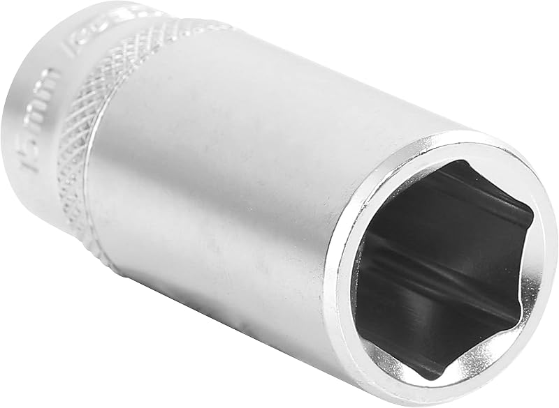 Soquete Estriado Longo de 15 mm OEMTOOLS 22279 com Encaixe de 1/4 pol., Parede Fina e 6 Pontos