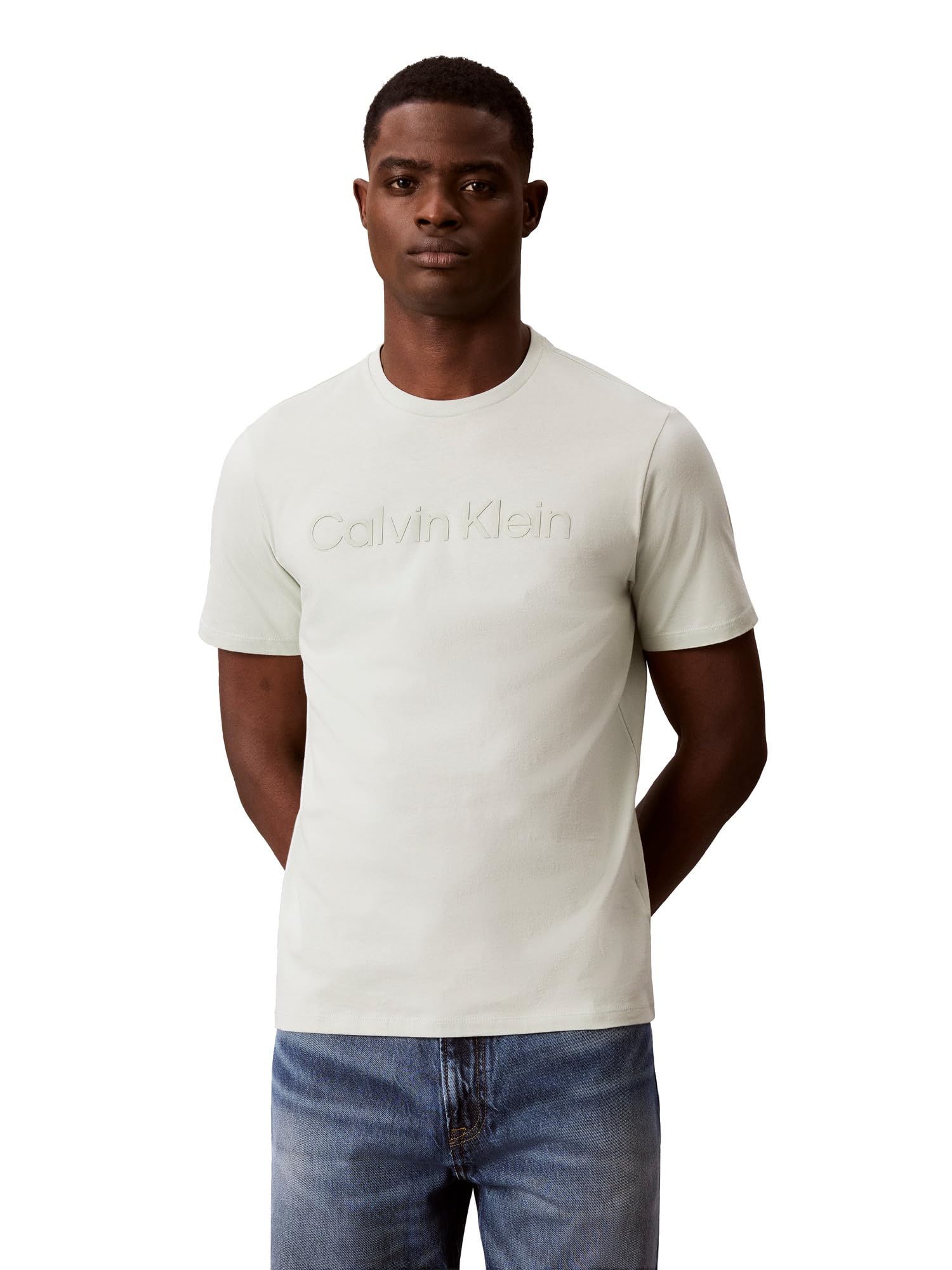 Calvin Klein Men's Relaxed Fit CK Logo Crewneck T-Shirt