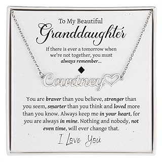 To My Granddaughter Necklace From Grandparents, Gifts For Granddaughter From Grandpa, Grandma Granddaughter Gifts, Birthday Gift For Granddaughter From Nana/Papa, Grandmother Granddaughter Jewelry