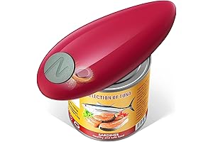Automatic Red Electric Can Opener, One-Touch Easy Open Can