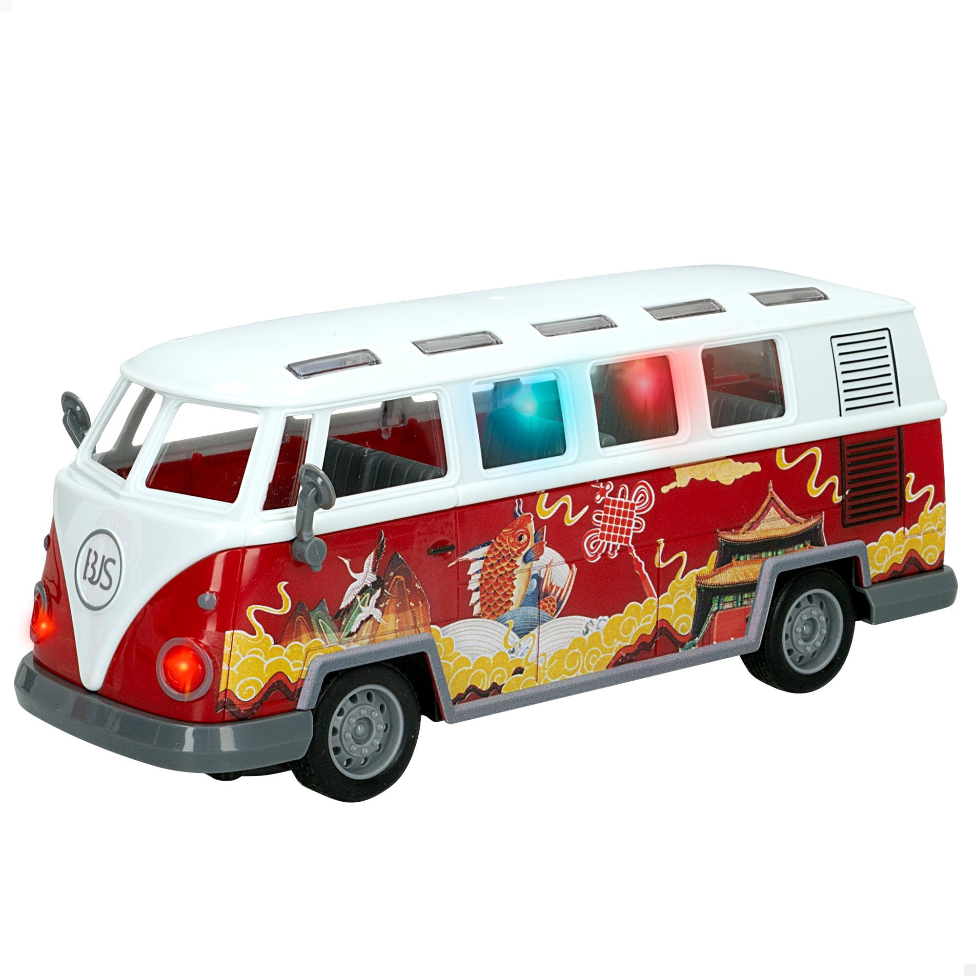 ColorBaby Speed & Go - Autobús teledirigido con Luces de Colores, Bus radiocontrol, Retro, Escala 1:30, Mando 27 MH.z, 5 km/h, 4 Funciones, Coches teledirigidos para niños, 4 años, 47530