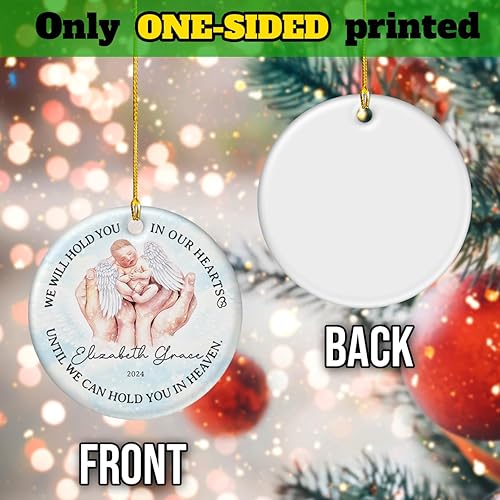 Miniatura 10 de wowcugi Adornos personalizados para anuncio de embarazo, sonograma, ultrasonido, adorno de cerámica para la primera Navidad, árbol de Navidad,