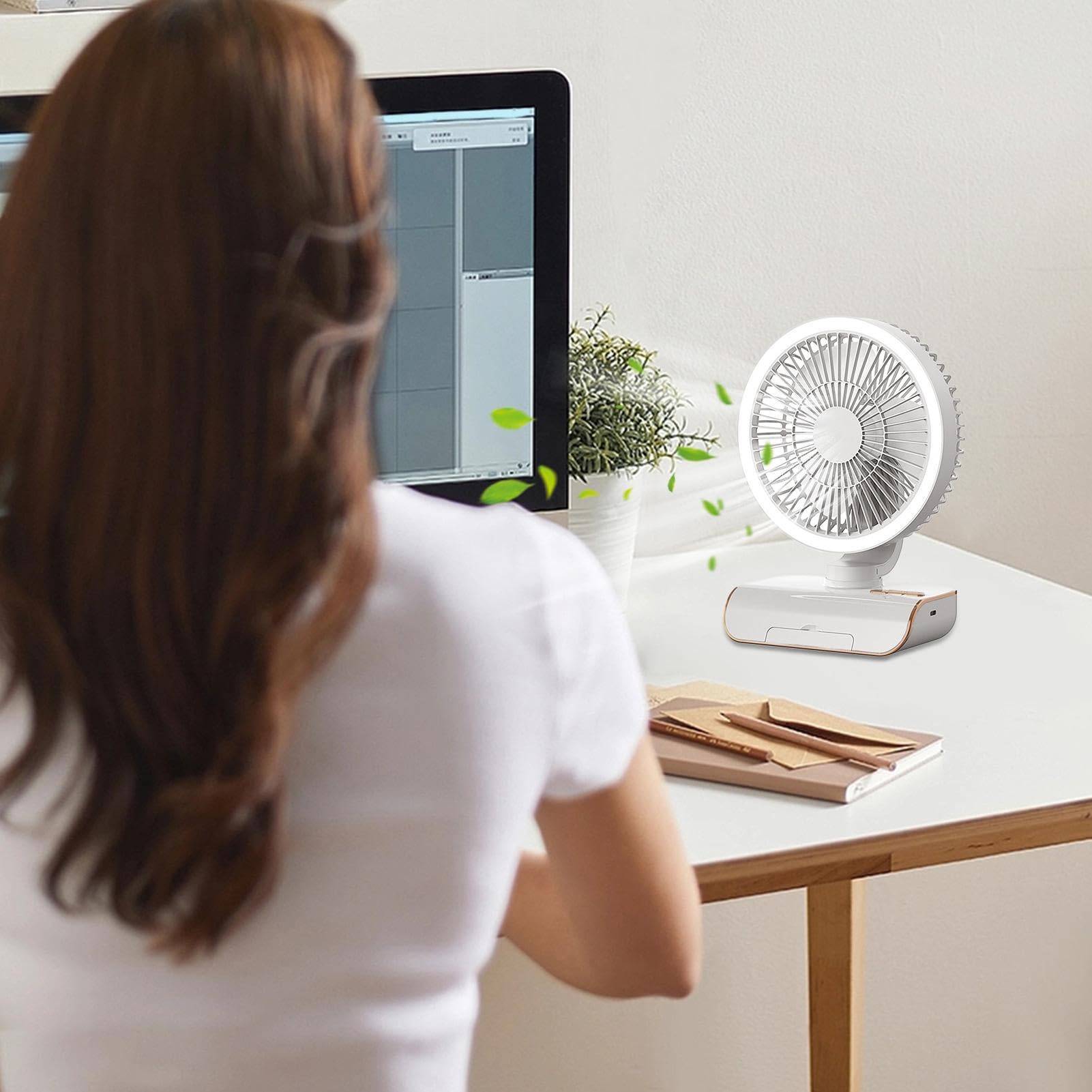 Ventilador De Habitación Silencioso, Ventilador De Pared Con Control Remoto, Oscilación Izquierda Y Derecha, Imprescindible Para Clima Cálido, Para Dormitorio, Mesita De