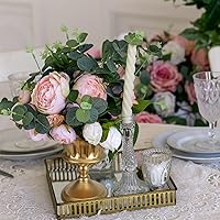 Vista 3 de Jarrones dorados para centros de mesa de boda, juego de 10 jarrones de metal, pequeños centros de mesa, arreglos de flores para boda, recepción