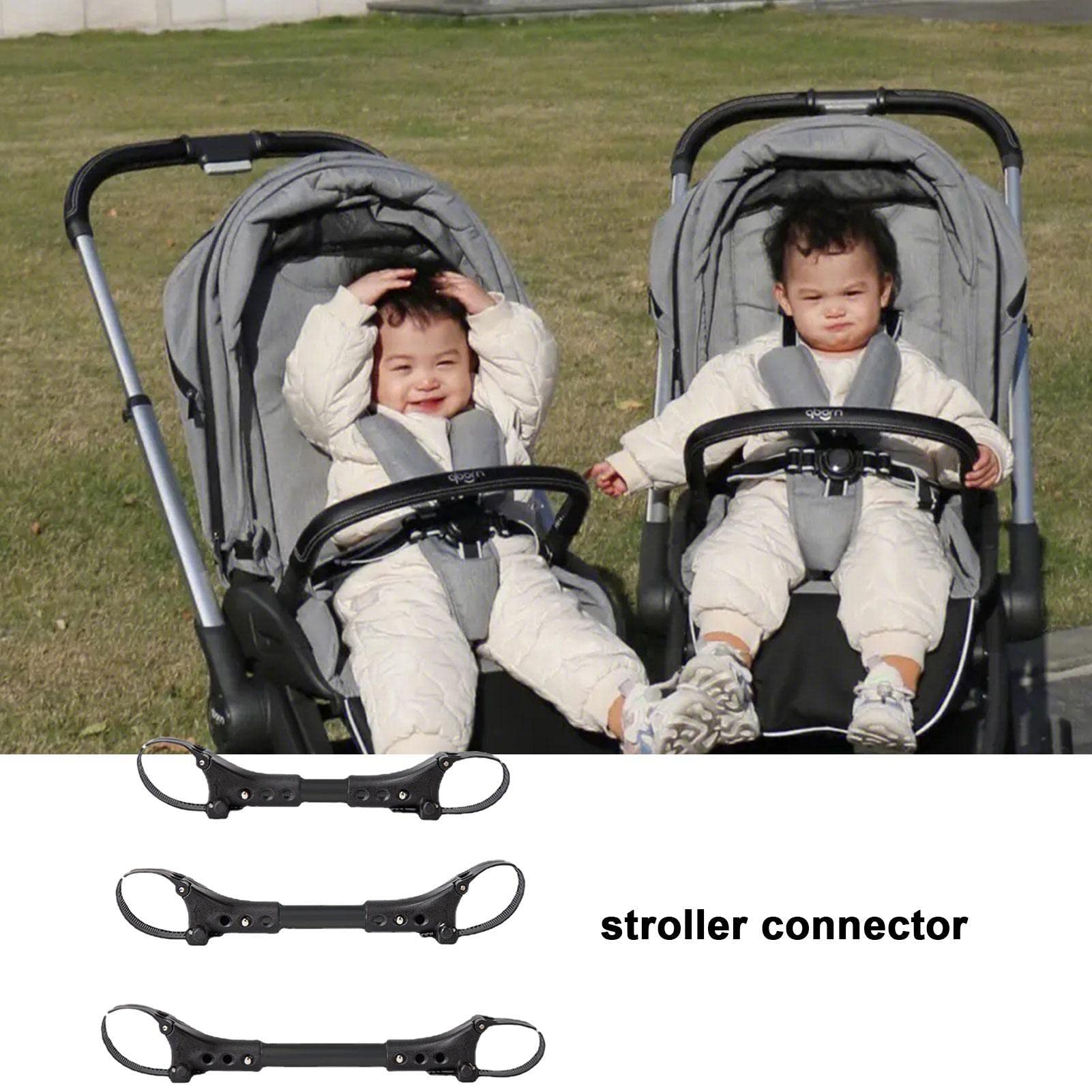 Raccordement pour poussette jumelle, connexion pour poussette, raccord poussette, raccord universel pour poussette