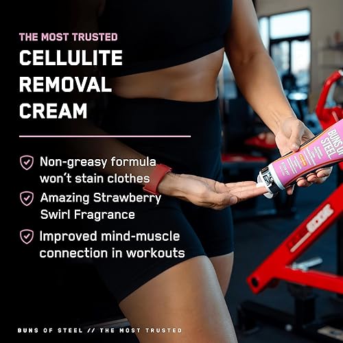 Miniatura 2 de SteelFit Buns of Steel - Crema tonificante máxima - 4% Intenslim - Potenciador de entrenamiento - Crema reafirmante - Reducción de la celulitis -