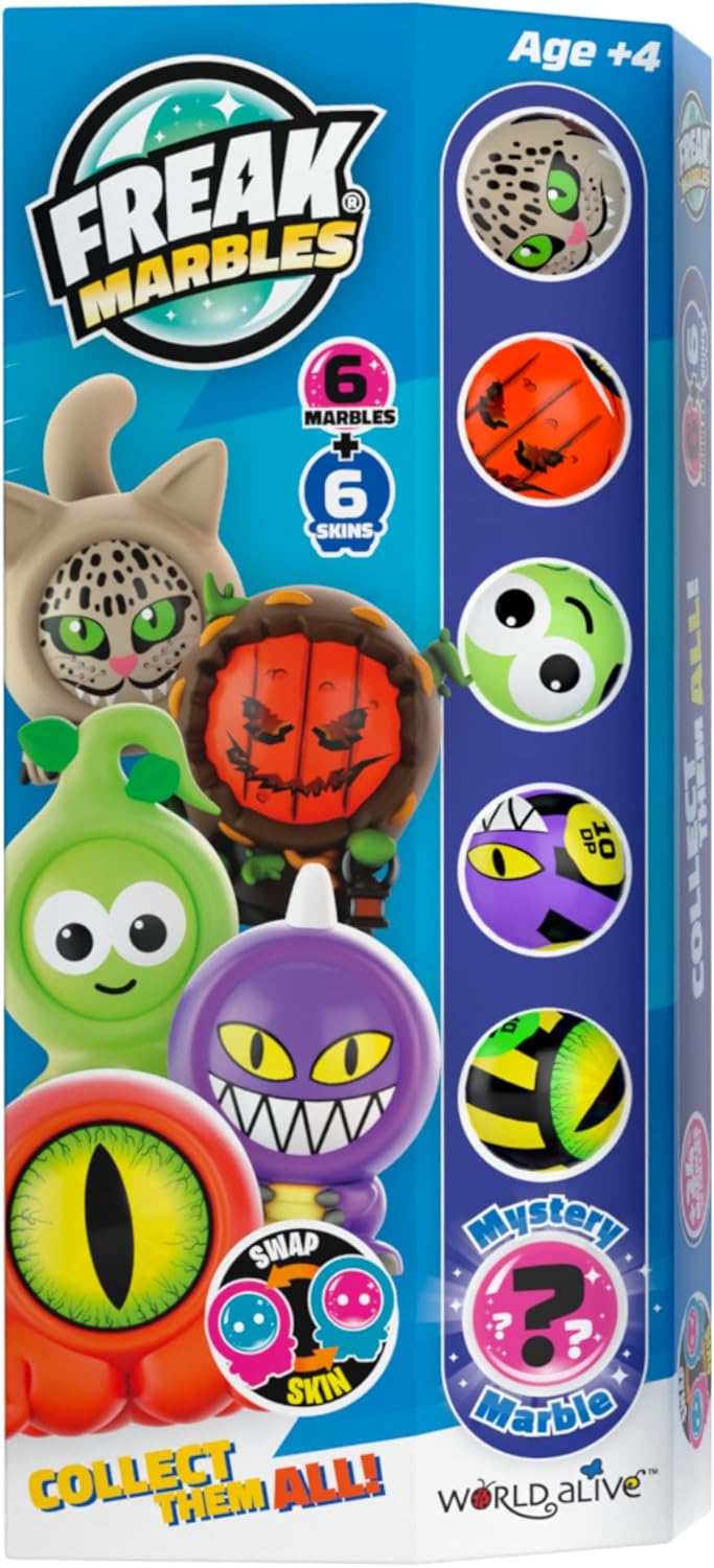 Totem Pack B | Collect, Play & Share | Contains 6 Marbles and 6 Skins, 1 of Them Rare