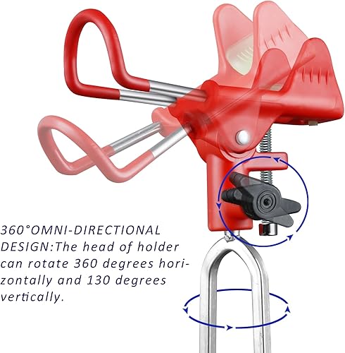 Miniatura 4 de E-jades Soporte para Caña de Pescar para Suelo, Soportes Mejorados para Caña de Pescar de Orilla Ajustables 360, 24 piezas Soporte Extra Largo para