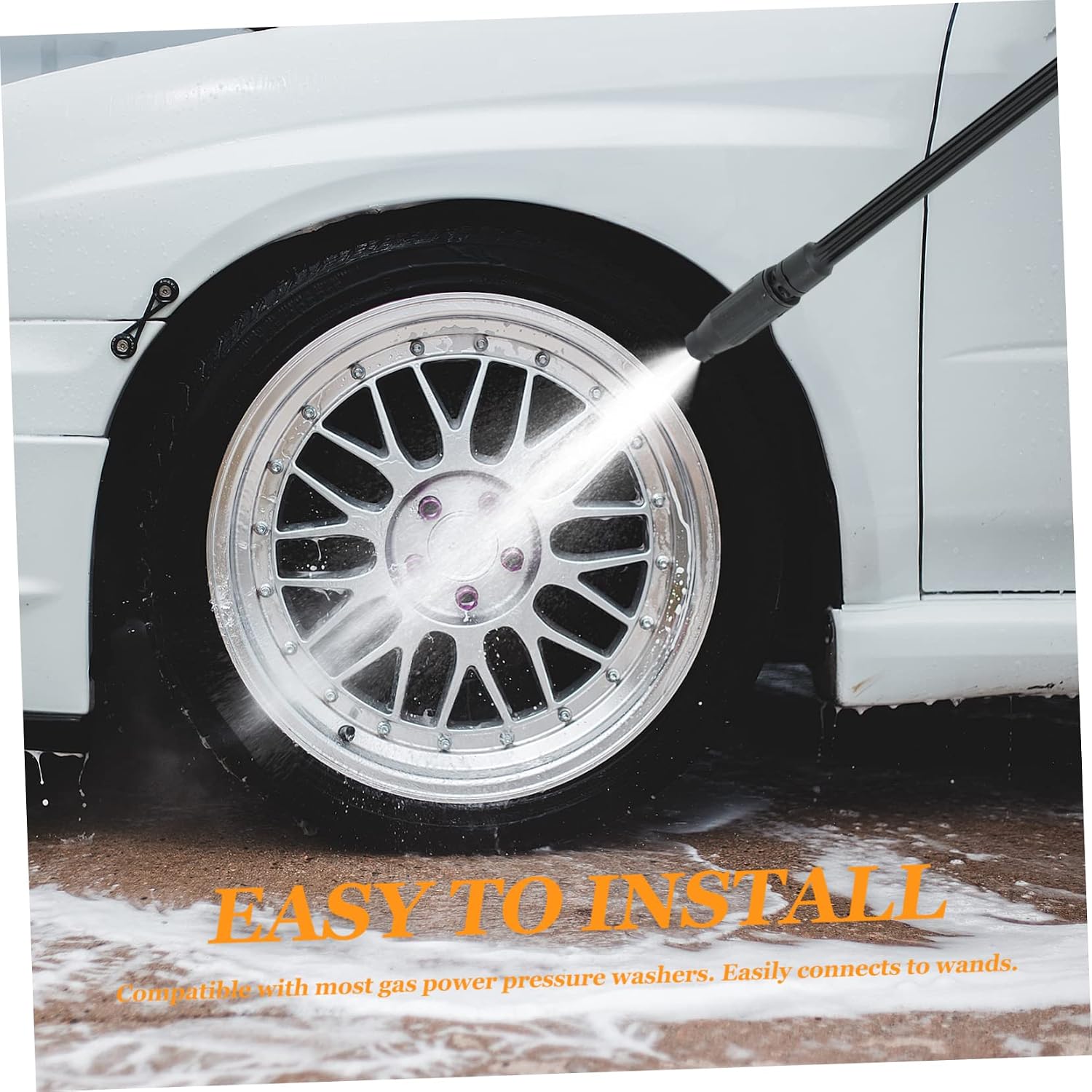 Pressure Washer Nozzle Car Wash Extension Wand High Pressure Washer Parts Kit Aluminum Connector for Car