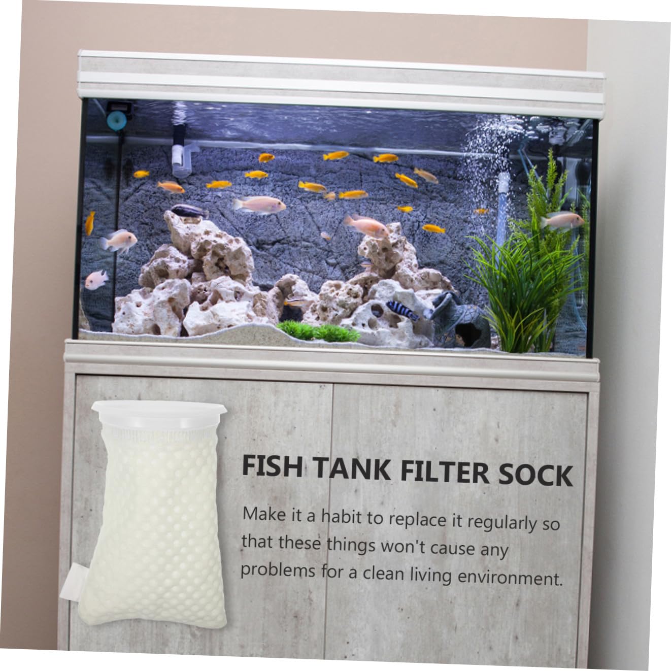 TEHAUX 11piezas Calcetines Filtro de Panal para Acuario Unidades Accesorio para Pecera Filtro de Agua para Acuario Uso Tanques de Agua Salada