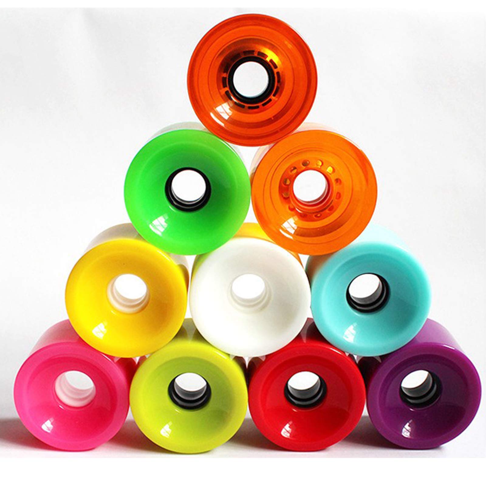 Perfeclan 4 unids/Pack 70mm Longboard PU Rueda de Skateboard 78A dureza Ruedas Crucero de ABEC-9 rodamientos Cubierta Exterior