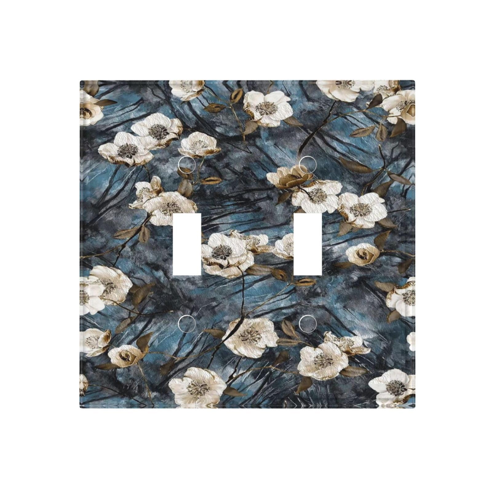 Hummingbird Floral Switch Plate Cover – 2-Gang Decorative Wall Plate For Bathroom, Bedroom
