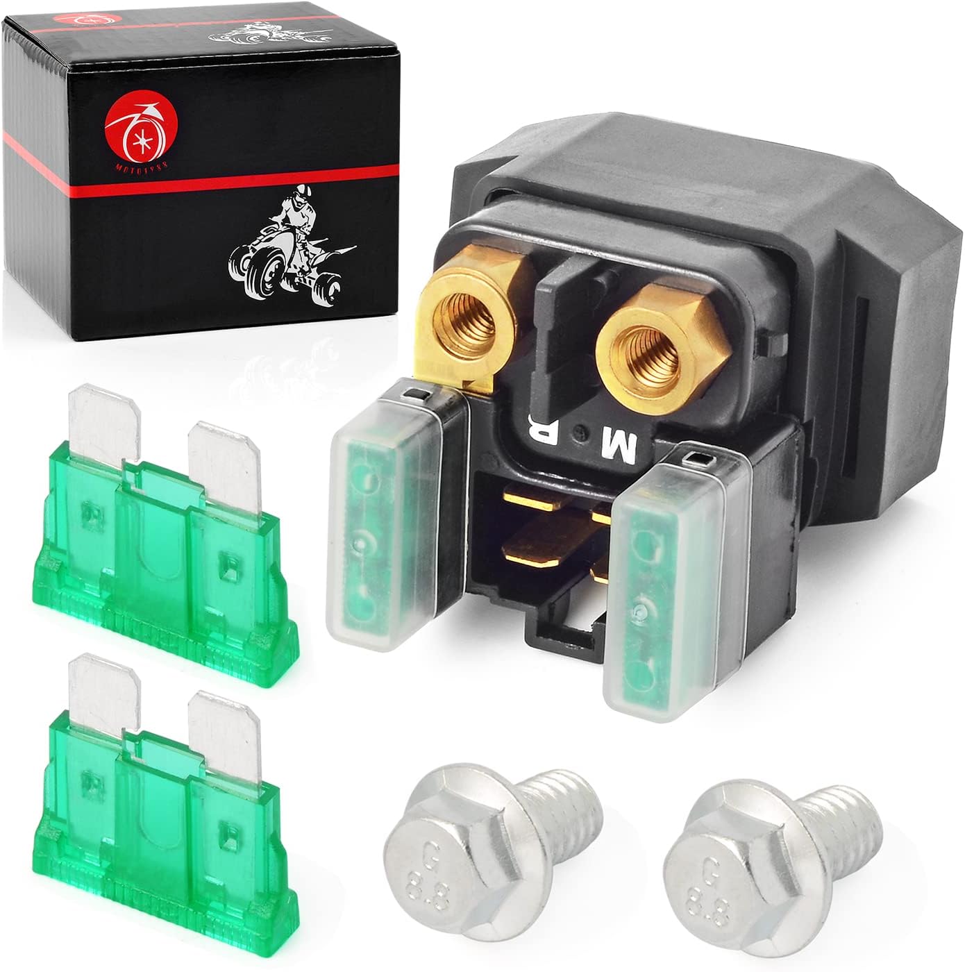 MOTO1988 Starter Solenoid Relay Compatible with Yamaha YZF-R1 YFZ450 FJR1300 XV1900 5JW-81940-02-00