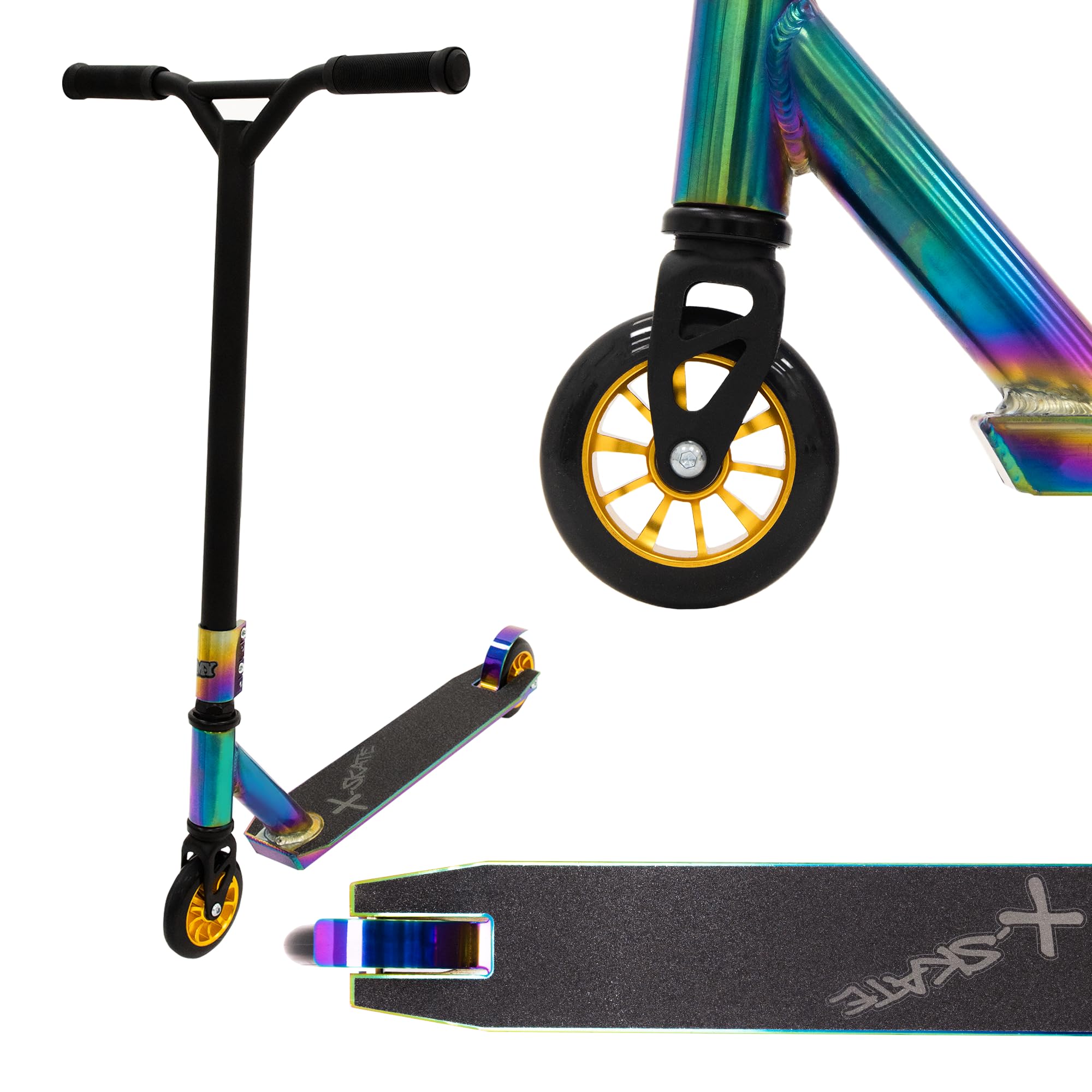 M.Y X-Skate XSN-009 Stunt Scooter - Trick Kick Scooter With ABEC 9 Chrome Bearings & 100mm Aluminium