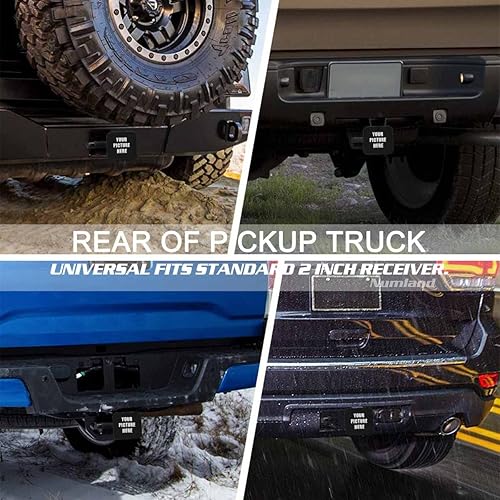 Miniatura 5 de Personaliza tu cubierta de enganche de remolque AUTO, tapa de enchufe de tubo receptor de remolque de patrón personalizado, compatible con inserto