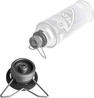 camping moon Camping Grill Gas Stove Adapter, Input: Butane Canister, Output: EN417 Lindal Valve