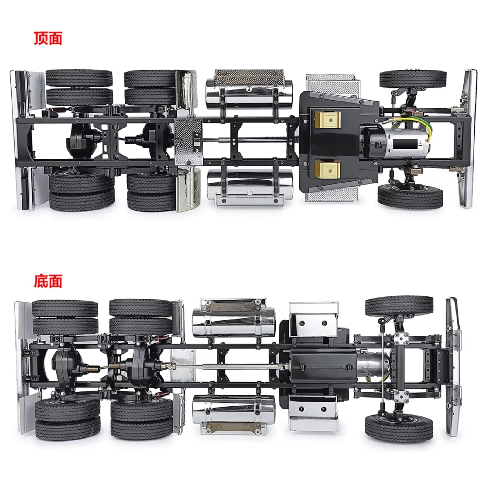 Für Tamiya Für King Für Hauler 1/14 Metall Querträger Kit Front Mittleren Schwanz RC Traktor Lkw Anhänger Upgrade Änderungen Teile Crawler RC Ersatzteile