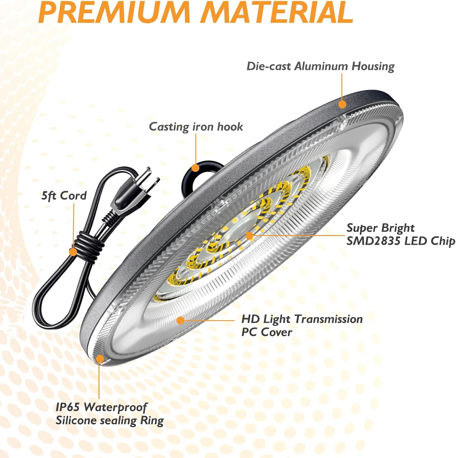 10 Pack UFO LED High Bay Light,High Bay Led Shop Lights 150W 21000 Lumens 5000K Ultra Bright High Bay Led Lights For Gym Warehouse Factory Workshop, Barn LED Lamp Plug & Play 120V IP65