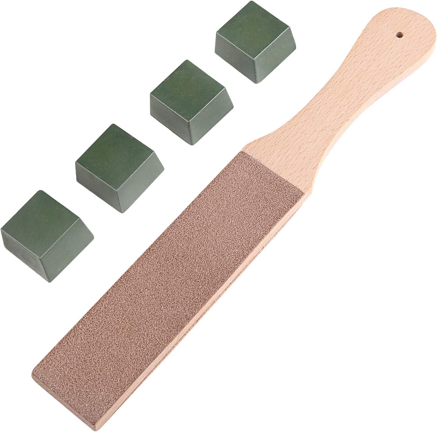 TUPARKA 5 PCS DIY Leather Strops Kit, Wooden Double Sided Leather