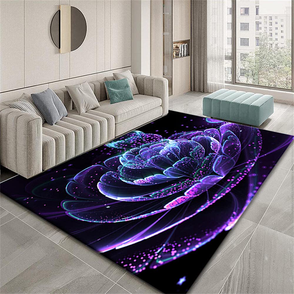 Tapis motif géométrique grand format 200x300cm décoration chambre fille moderne