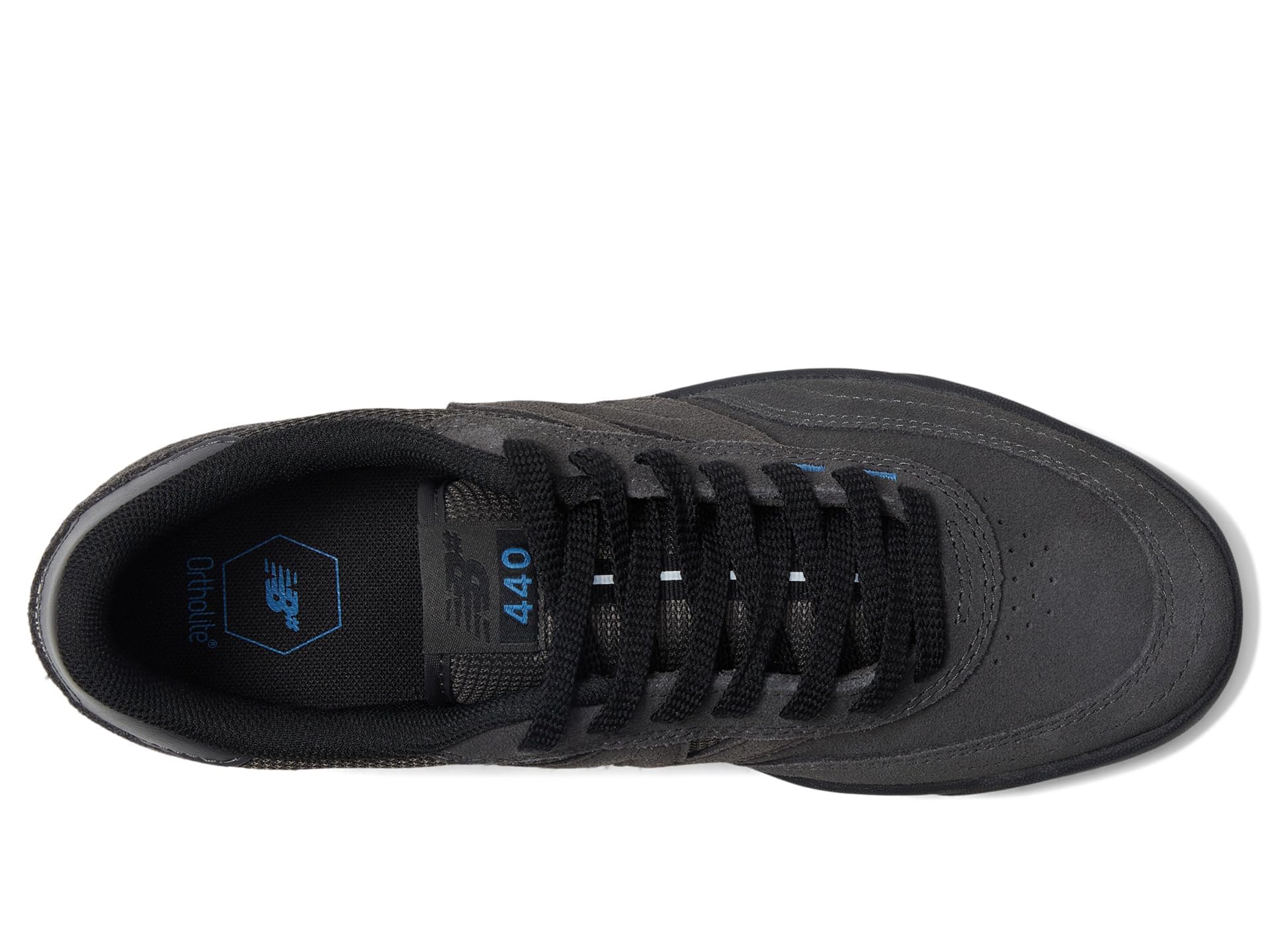 New Balance Unisex 440 v2 Skate Shoe, Dark Grey/Black, 7.5 US Men