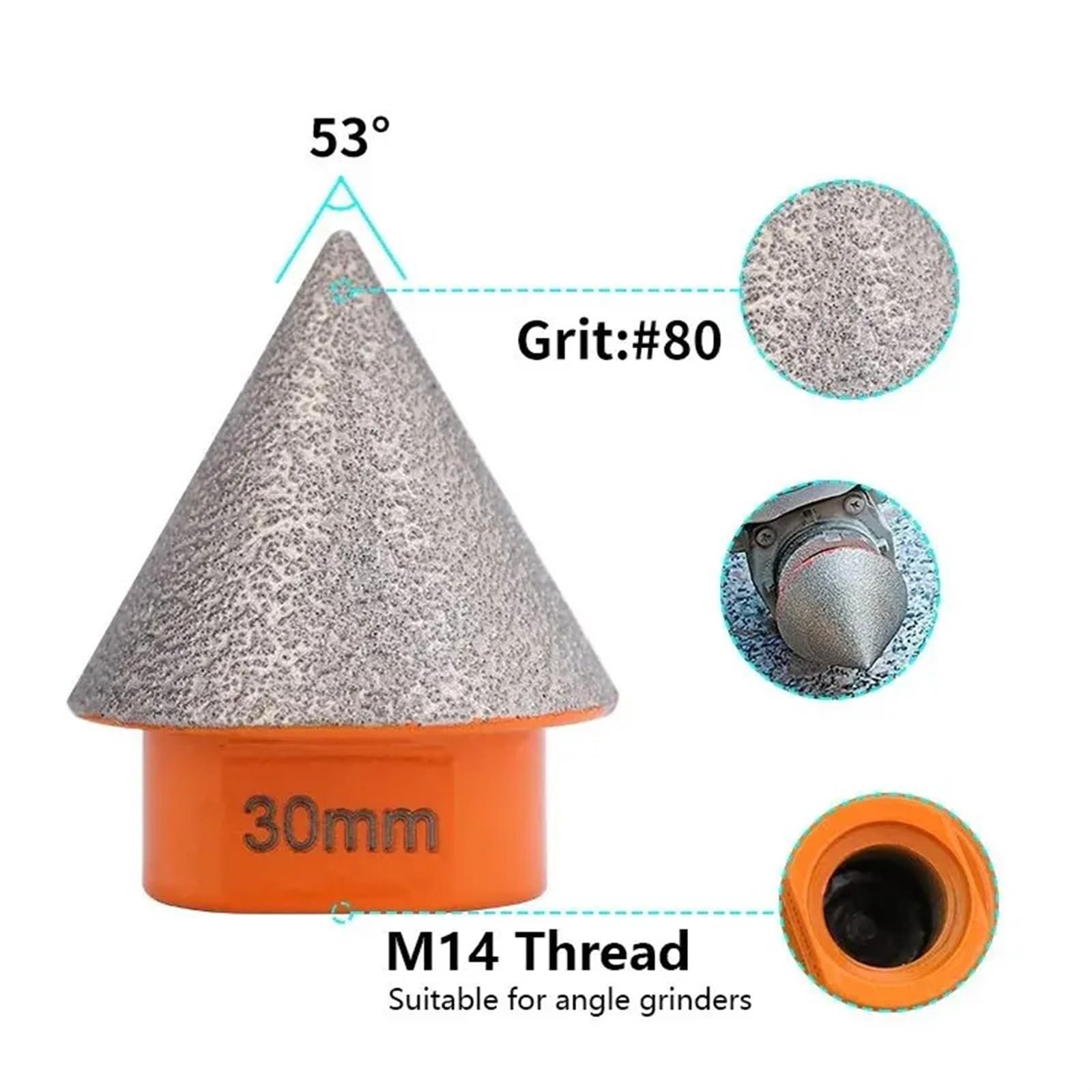 M14 diamentowe wiertła do fazowania, 25-50 mm, frezowanie, przecinarka do płytek, marmur, beton, wiercenie, wiercenie, korony, narzędzia budowlane, 1 szt. (40 mm)