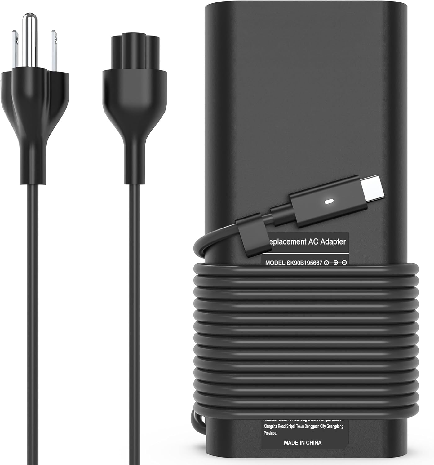 130W USB C Laptop Charger Compatible with Dell Xps 17,Precision 5550 5530 2in1,XPS 15 2in1 9575，Latitude 7410 7310 7210 9410 9510 5420 5520 5510 Power Supply Cord