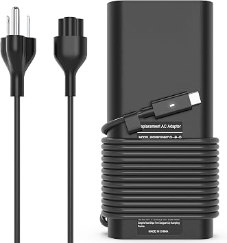 130W USB C Laptop Charger Compatible with Dell Xps 17,Precision 5550 5530 2in1,XPS 15 2in1 9575,Latitude 7410 7310 7210 9410 9510 5420 5520 5510 Power Supply Cord