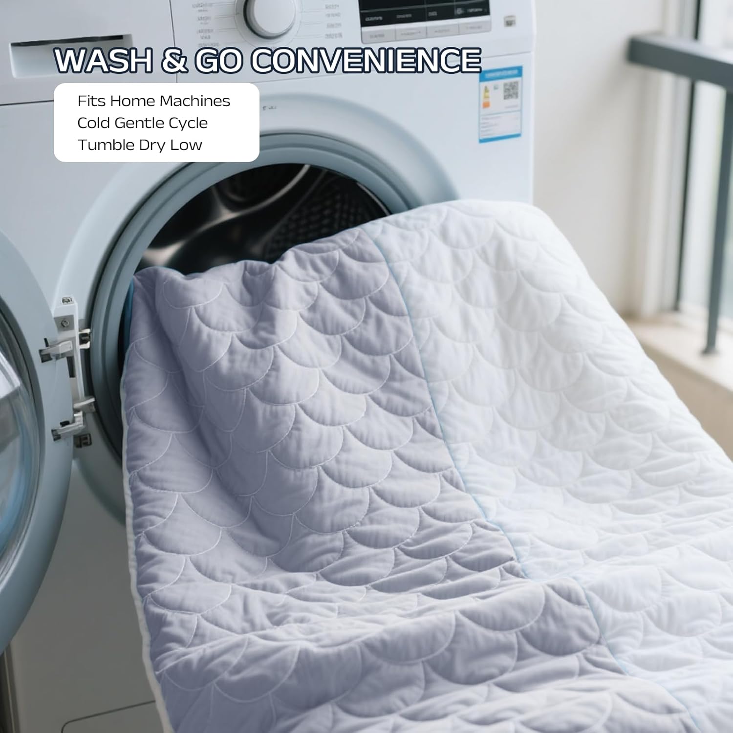 Cooling Blanket for Hot Sleepers - King Size Lightweight Breathable Tencel Blend, Double Sided All-Season Comforter, Temperature Regulating & Machine Washable (Grey+White, King (90''x104''))