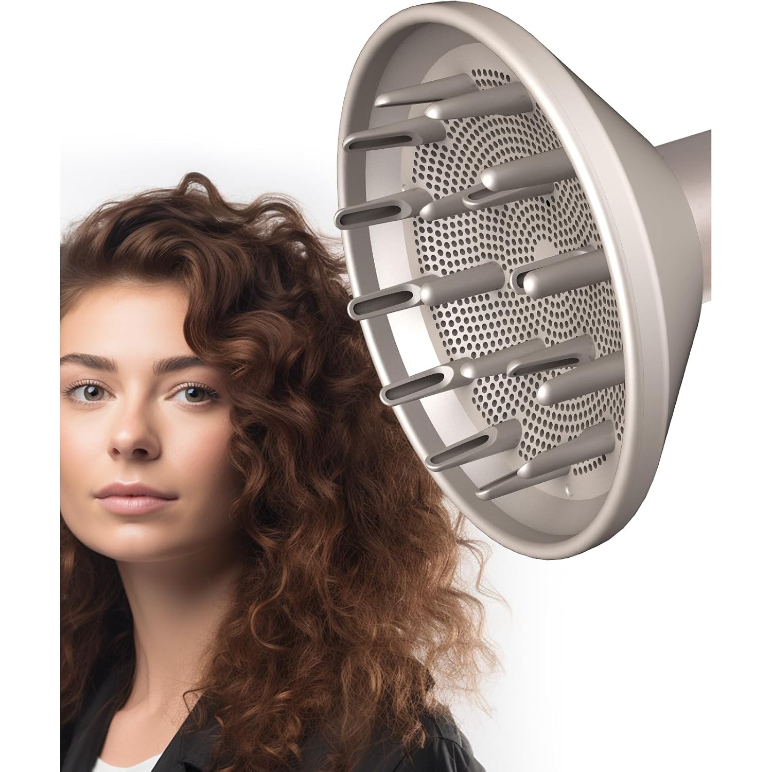 Diffuser Attachment for Shark FlexStyle, Styling Tool for Wavy, Curly, Coily Hair, Enhance Natural Curls Accessories for Flex Style Styler – Not for Blow Dryer Diffuser Attachment for Shark FlexStyle, Styling Tool for Wavy, Curly, Coily Hair, Enhance Natural Curls Accessories for Flex Style Styler – Not for Blow Dryer