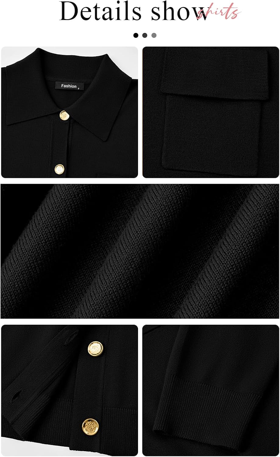 PRETTYGARDEN Women's 2026 Spring Long Sleeve Knitted Button Down Shirts Lightweight Cardigan for Women Dressy Casual Tops - Image 5