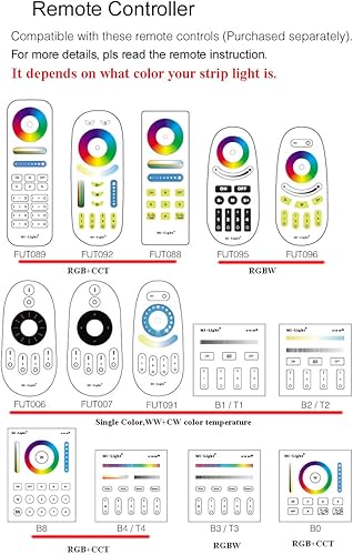 Miniatura 4 de LGIDTECH Miboxer WL5 (YL5 VUP) Tira de luz LED 5 en 1 controlador para 5050 3528 2835, control de aplicación de teléfono inteligente sin hub