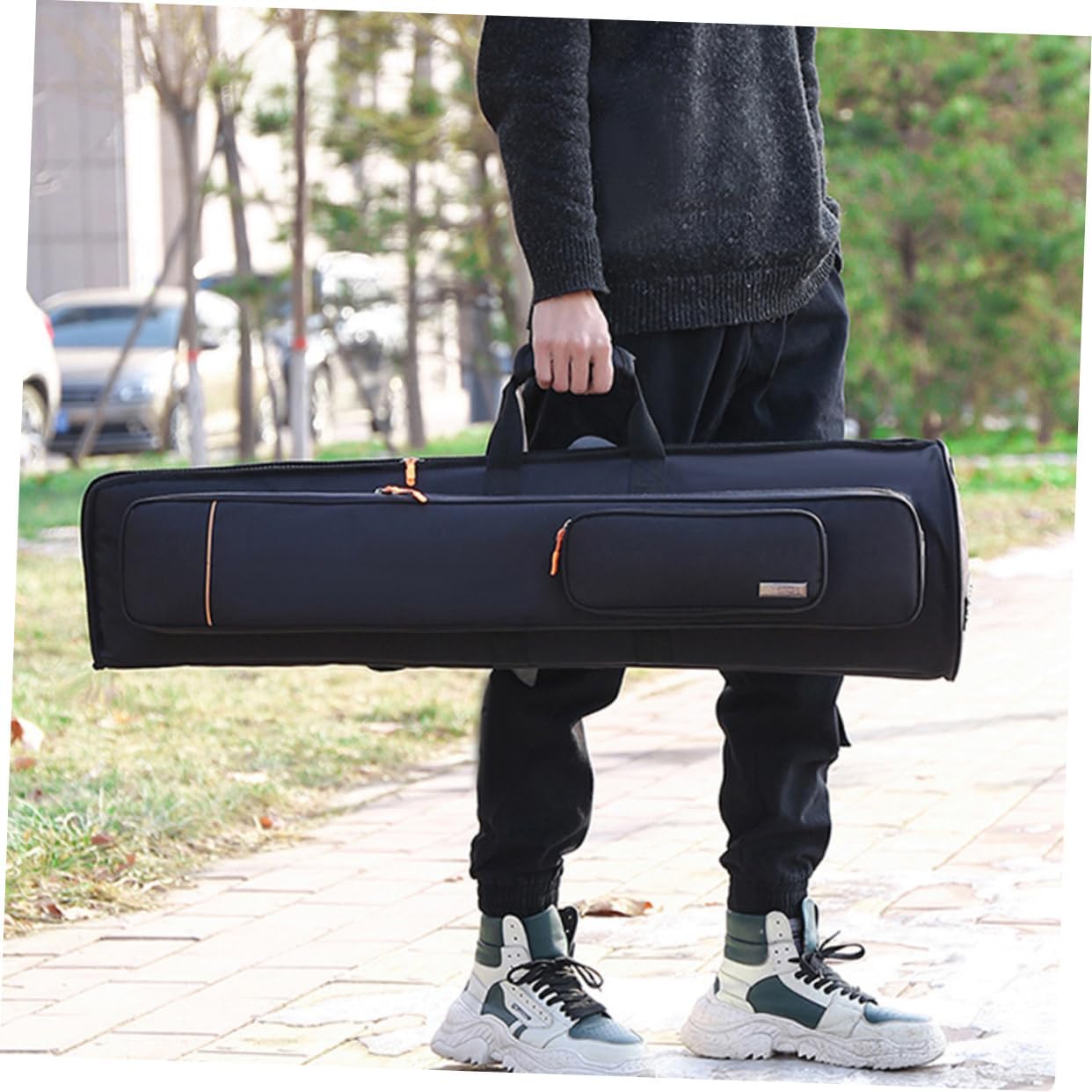 Toddmomy Oxford Cloth Trombone Storage Bag Durable Portable Case with Double Shoulder Design for Safe Transport of Musical Instruments