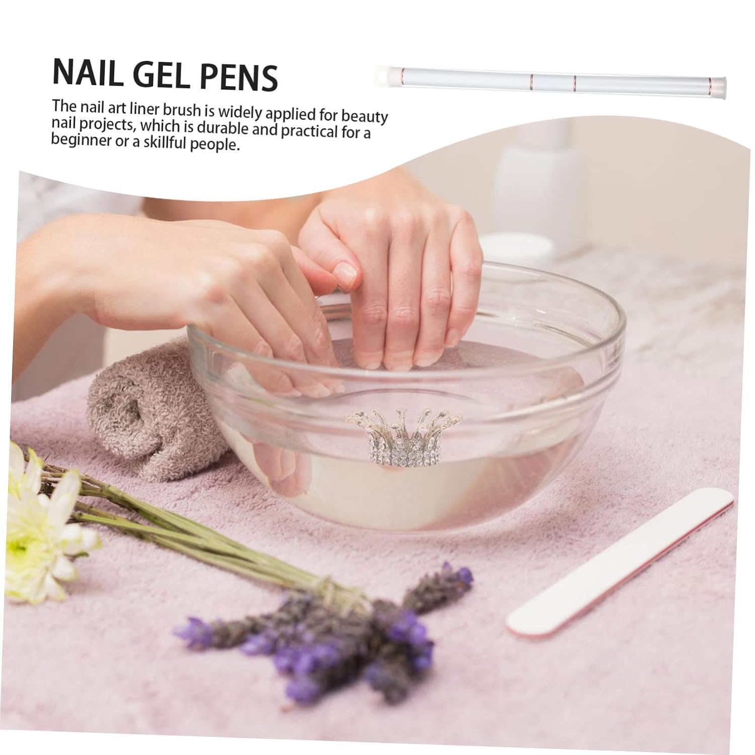 Double Head Nail Art Liner Brush Pen for Manicure Supplies Fine Tip Gel Painting Tool for DIY Nail Design for Salon and Home Use