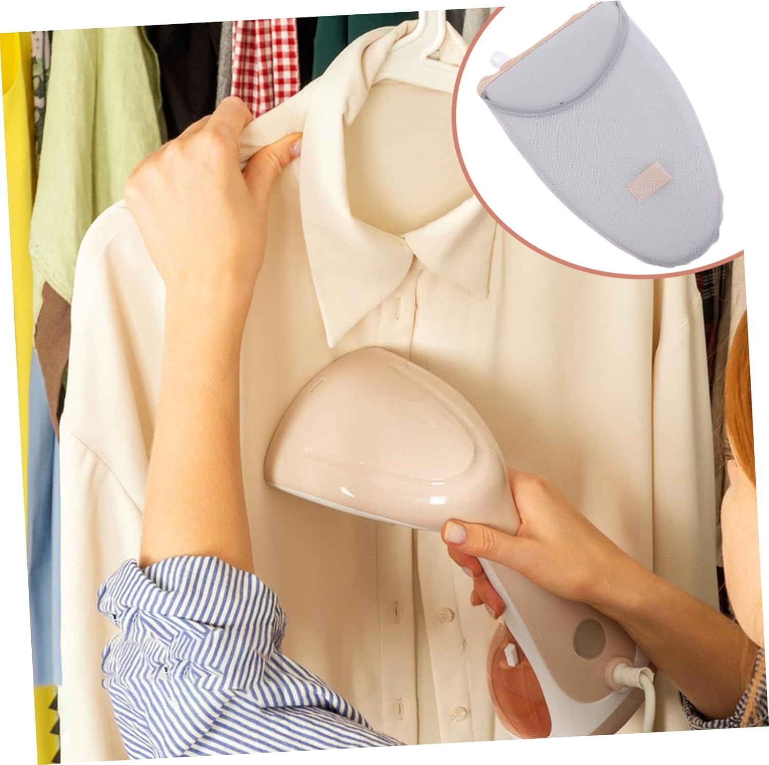 Zerodeko 1 Pair Garment Ironing Gloves Heat Resistant Steamer Mittens for Clothes Multi Functional Ironing Board Accessories Easy to Clean and Maintain for Home Use