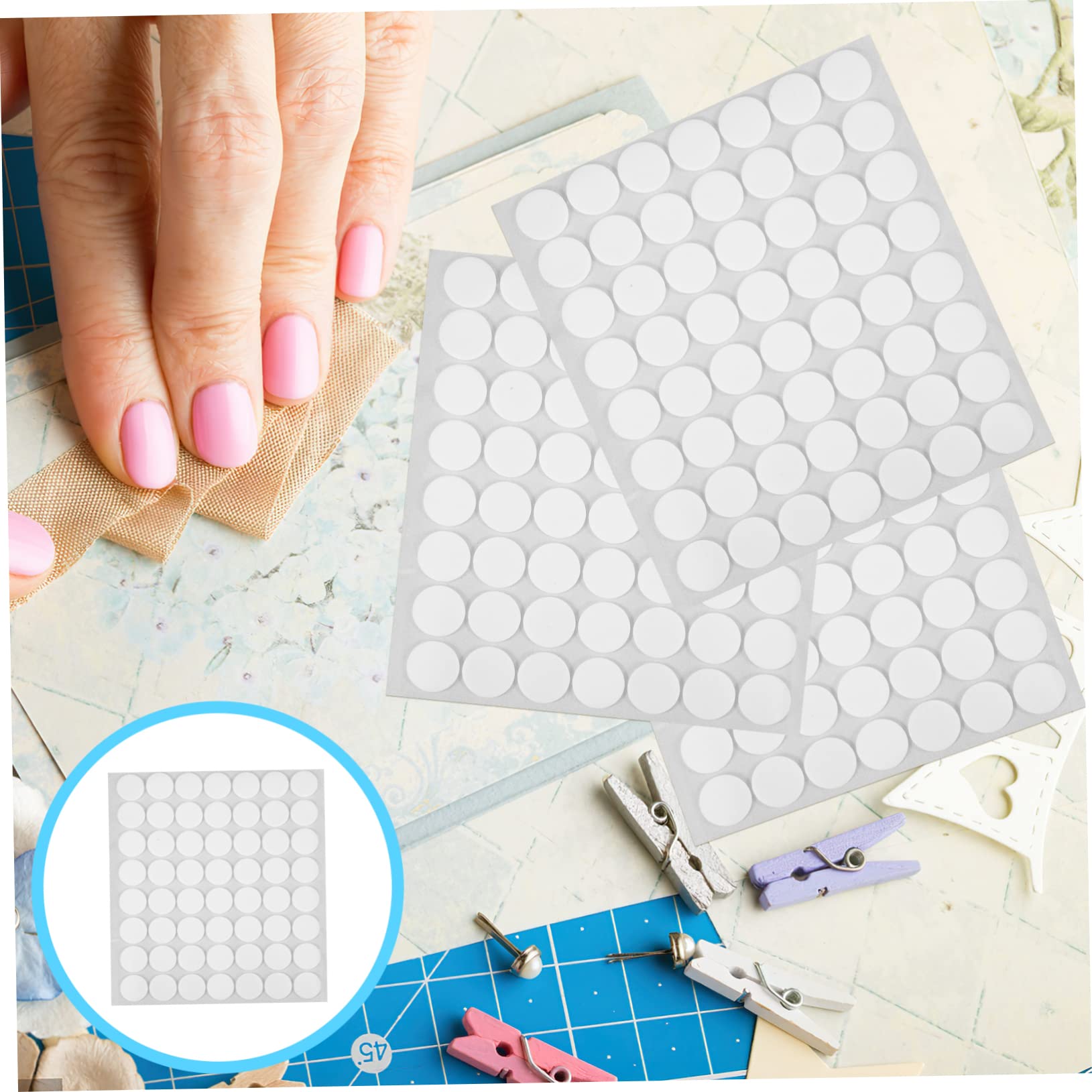 EXCEART 54hojas Pegatinas Adhesivas Doble Cara Para Manualidades y Decoración De Pared Fáciles De Usar Sin Residuos Para Tarjetas De Festival y Proyectos De Bricolaje
