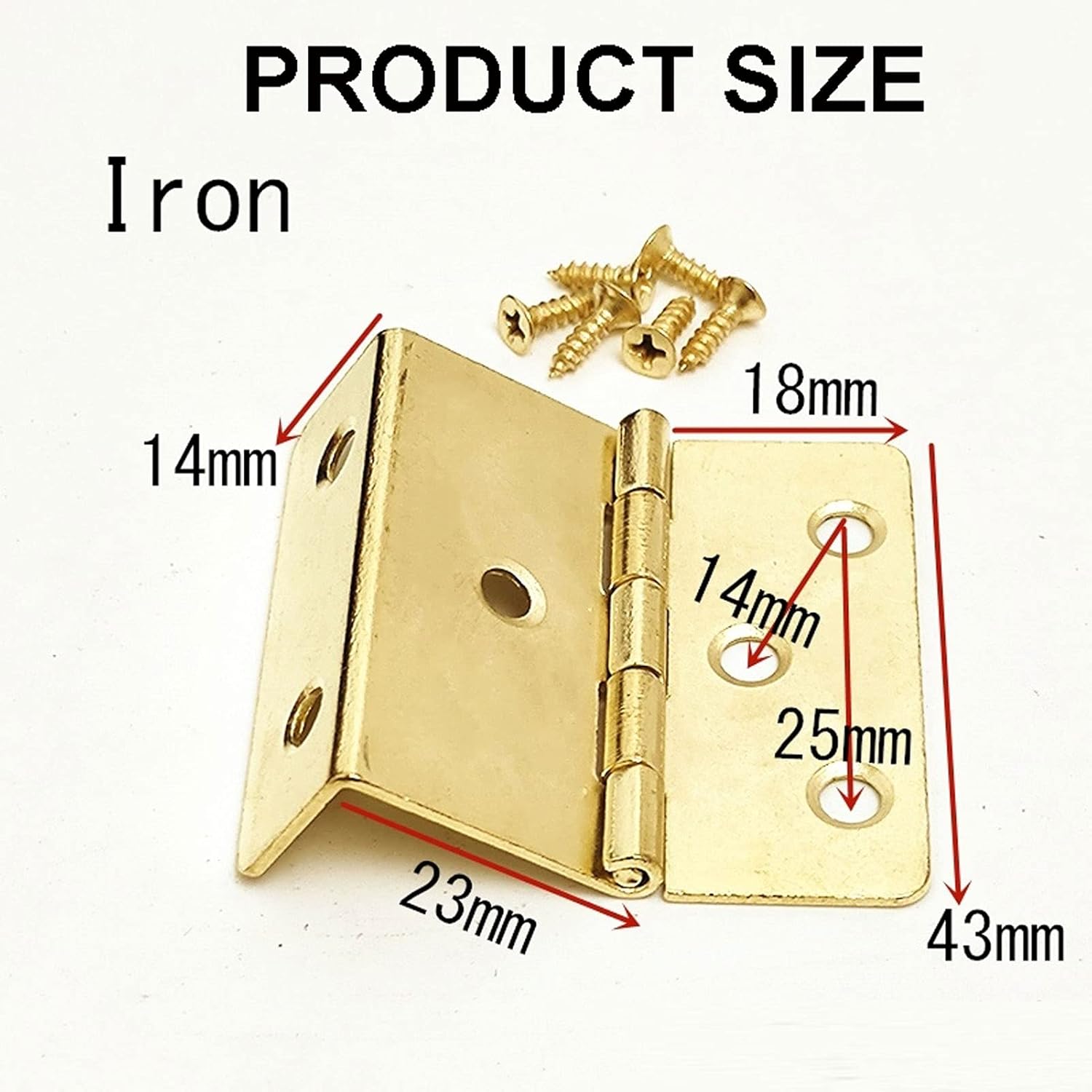 8Pcs Iron Carbinet Drawer Hinge，Luggage Jewelry Wood Boxes Vintage Hinges Home FurnitureVintage Chinese Hinges