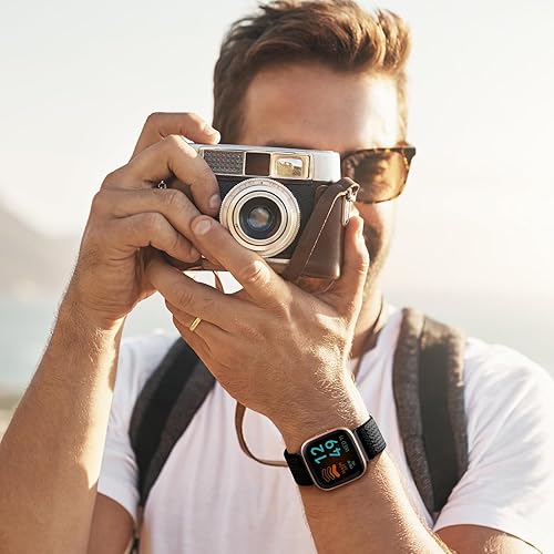 Miniatura 2 de Correa elástica compatible con correas de reloj Fitbit Versa, correa deportiva de nailon suave y transpirable de repuesto para mujeres y hombres,