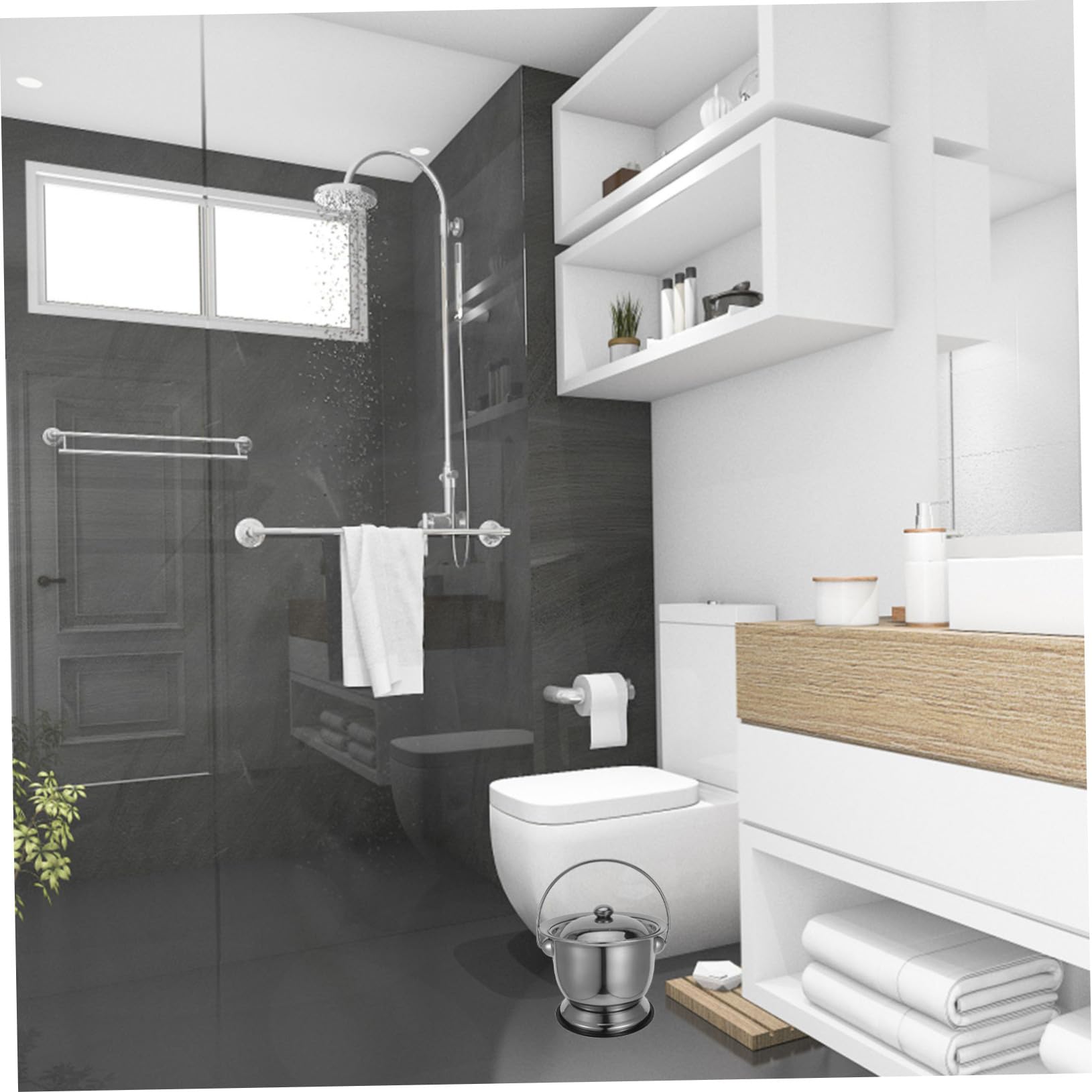 FOMIYES Badezimmer-mülleimerdeckel Toiletteneimerdeckel Edelstahl Töpfchen Windeleimer Urinal Für Erwachsene Home Nachttopf Tragbar Für Camping