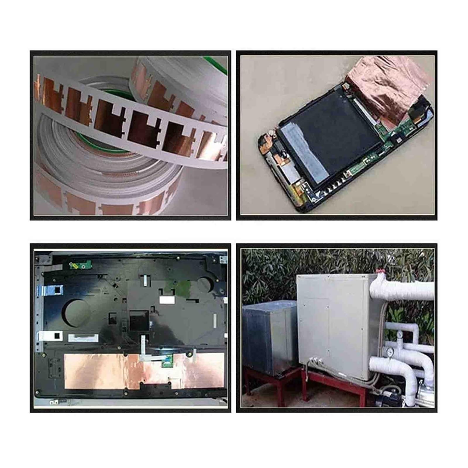 Nastro adesivo conduttivo in lamina di rame, lunghezza 20 metri, larghezza 5-60 mm, schermatura EMI su un solo/doppio lato for manutenzione elettrica ed elettronica(Conductive on boths,20M_45 MM)