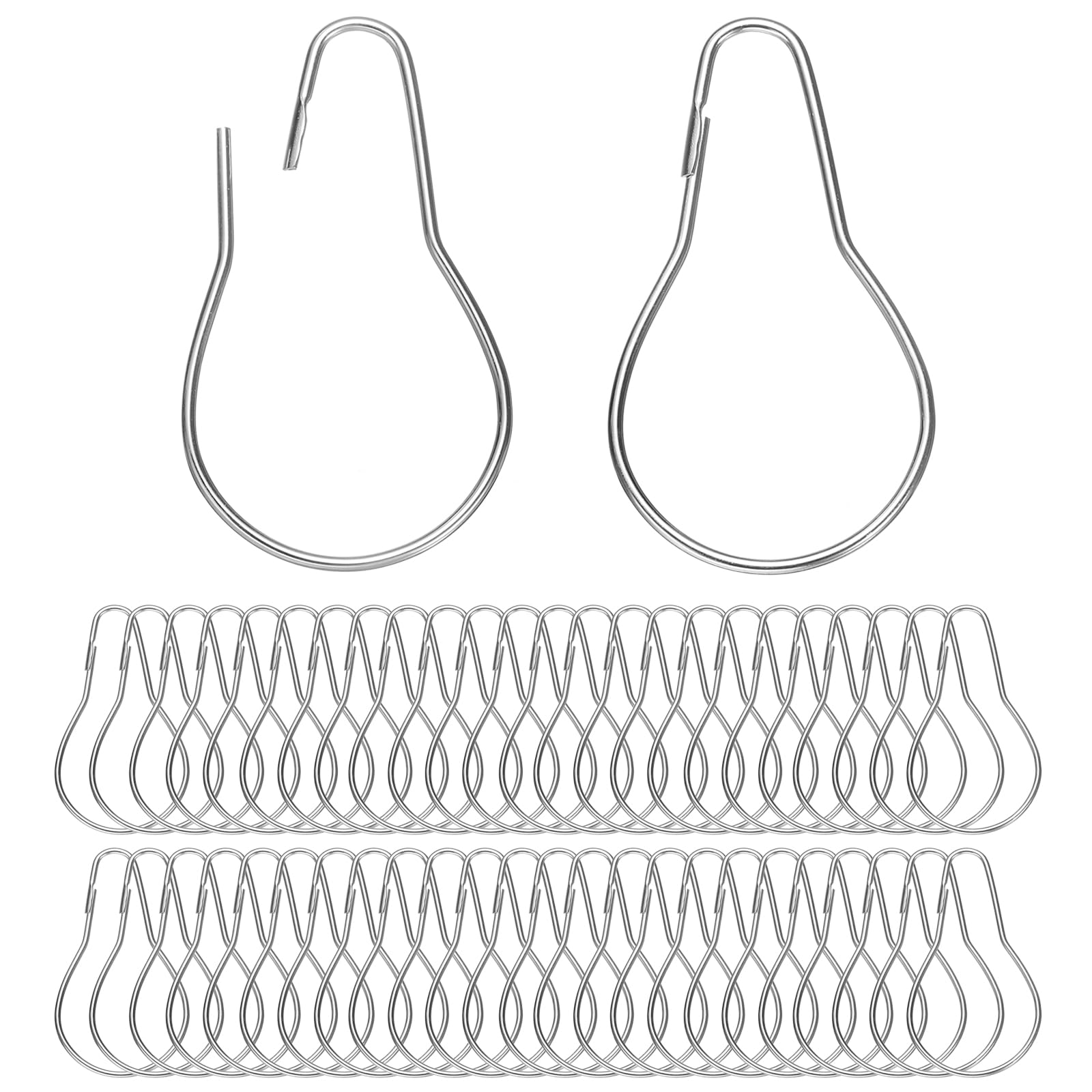 Crochets de rideau de douche en métal robuste uxcell pour une glisse parfaite et silencieuse