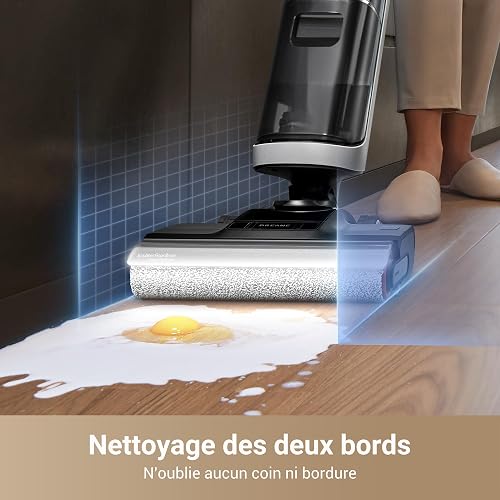 dreame H14 Pro Wet and Dry Vacuum Cleaner, 180° Landing, 60°C Brush Care, 5min Drying, Automatic Distribution of Cleaner, App Control, GlideWheel, 18.000Pa Suction, Doble Board - 5
