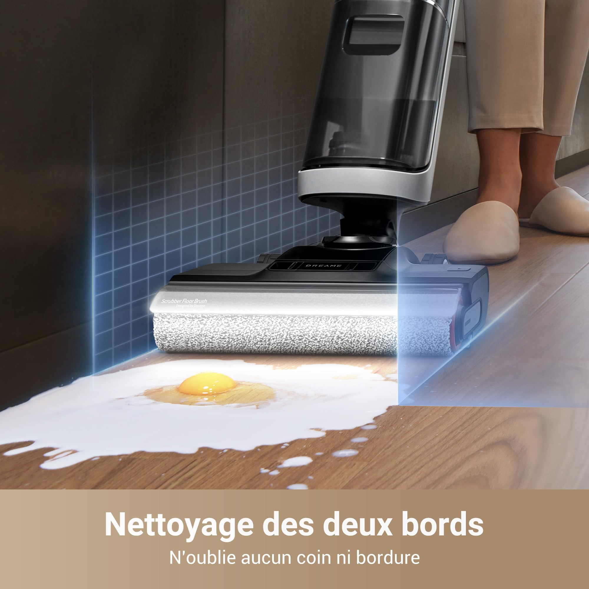 DREAME H14 Pro Aspiradora en Seco y Húmedo, Alcance de 180 Celsius, Autolimpieza a 60 Celsius, Secado en 5 min, Máxima Potencia de 18.000 Pa, Adición Automática del Producto, Cepillo Giratorio