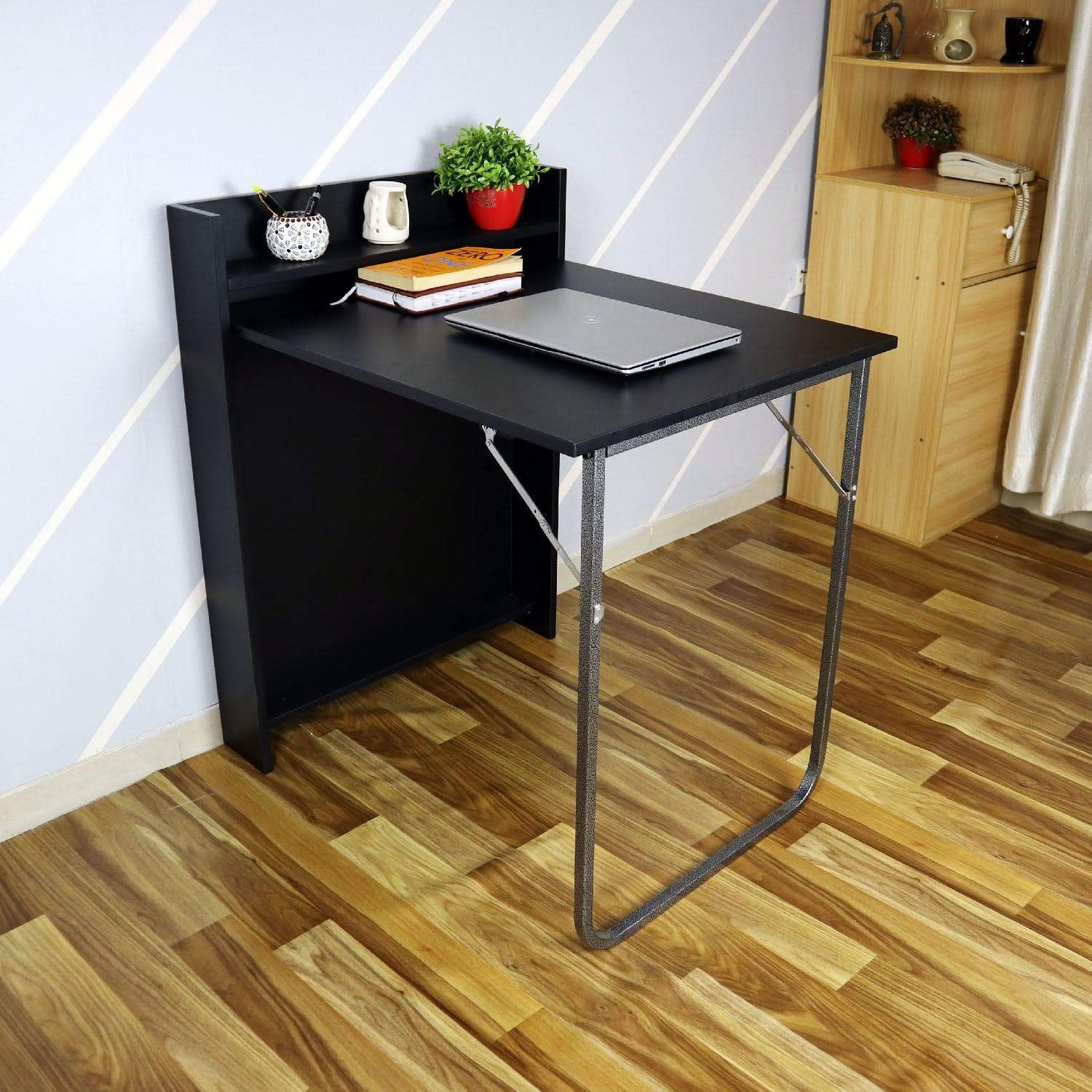 Kawachi Folding Space Saving Wall Mounted Work from Home Computer Desk