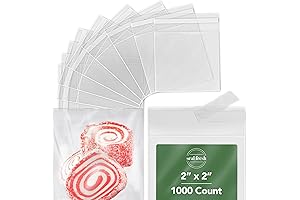 Mini Treat Bags: 1000 Count Clear Cellophane Resealable Bags (2" x 2")